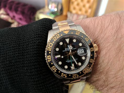 rolex gmt 2 two tone wristshot|Rolex two tone price.